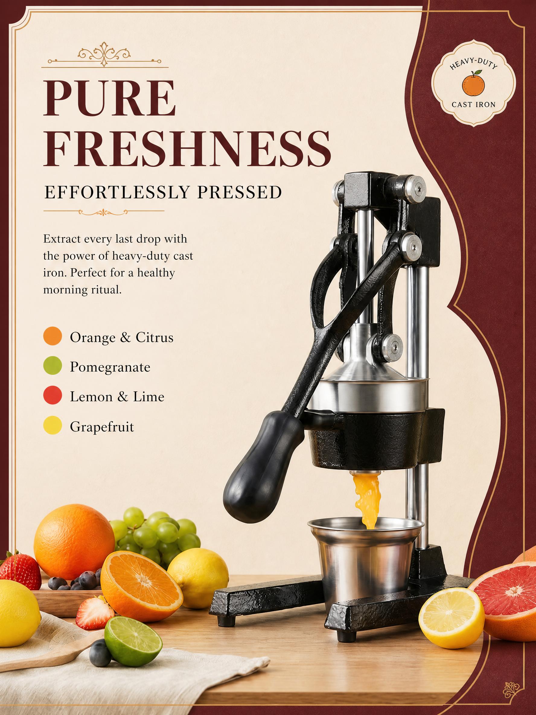 Espremedor Manual, Espremedor  - Citrus Juicer Bar avaliação e preço