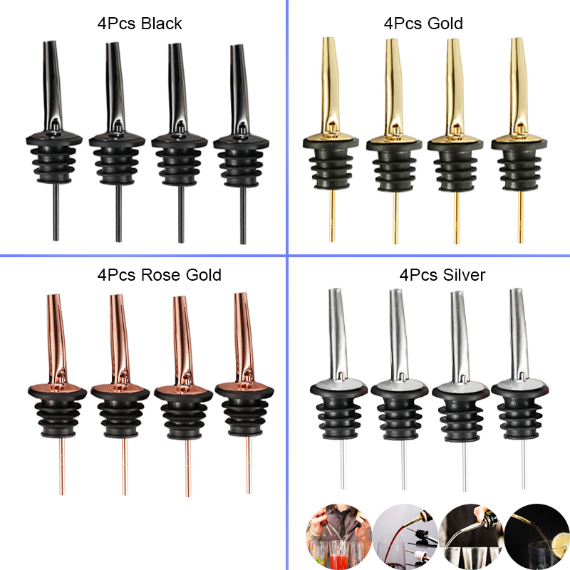 4 pces preto/rosa ouro/prata d - Bitters Bottle Set avaliação e preço